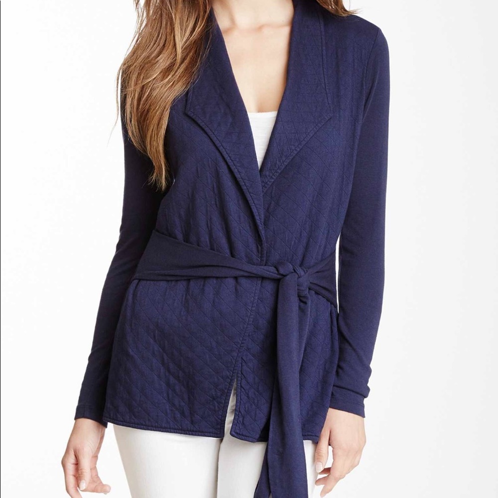 Three dots self tie open cardigan Size S